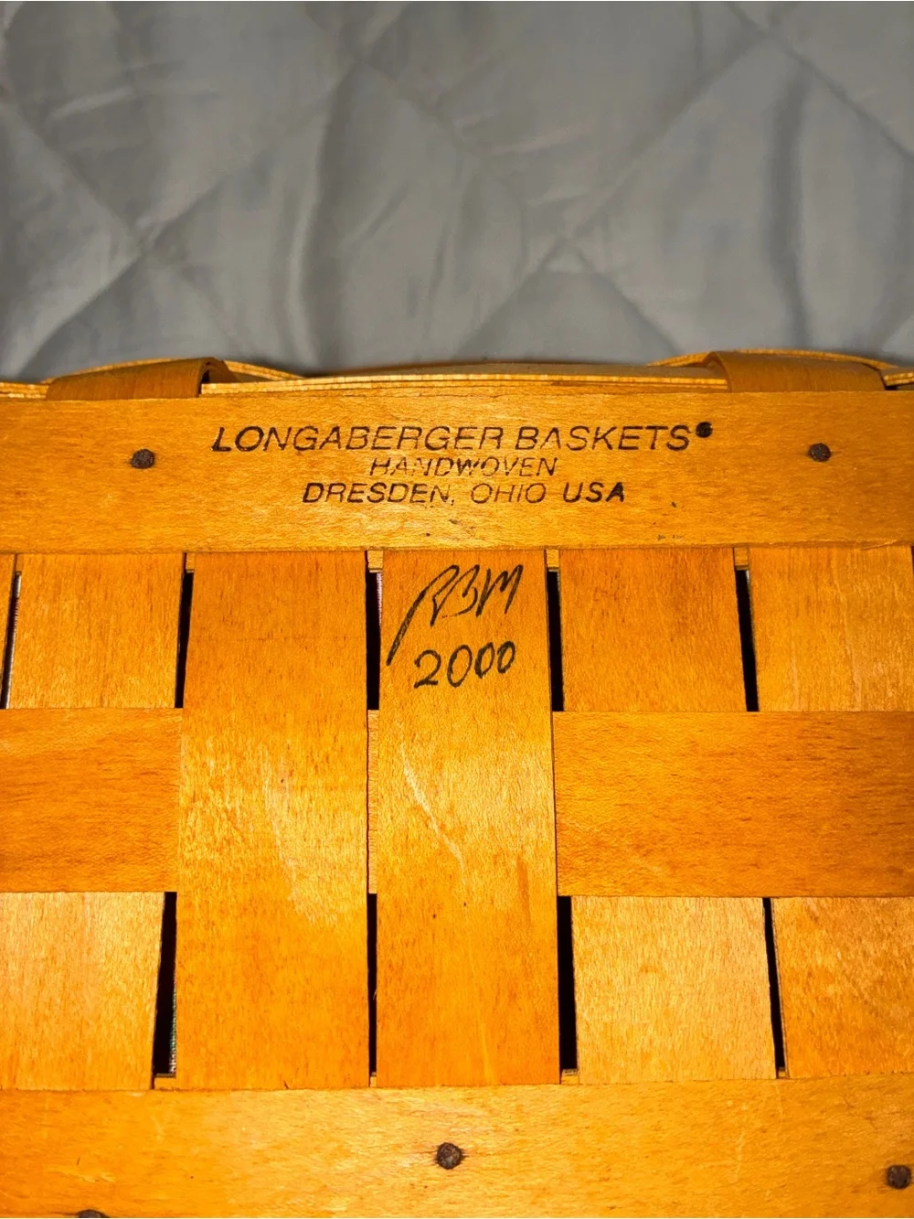 Longaberger Vintage 2000 Christmas Collection Deck the Halls Basket with liner.